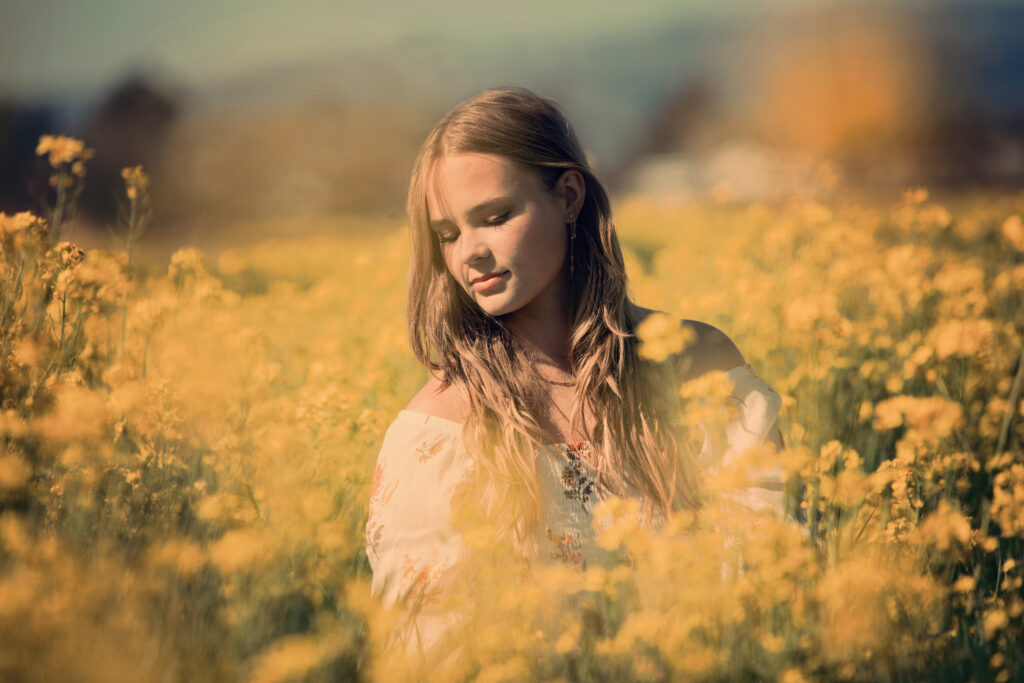 senior session in flowers northern california